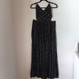 Backless polka dot maxi